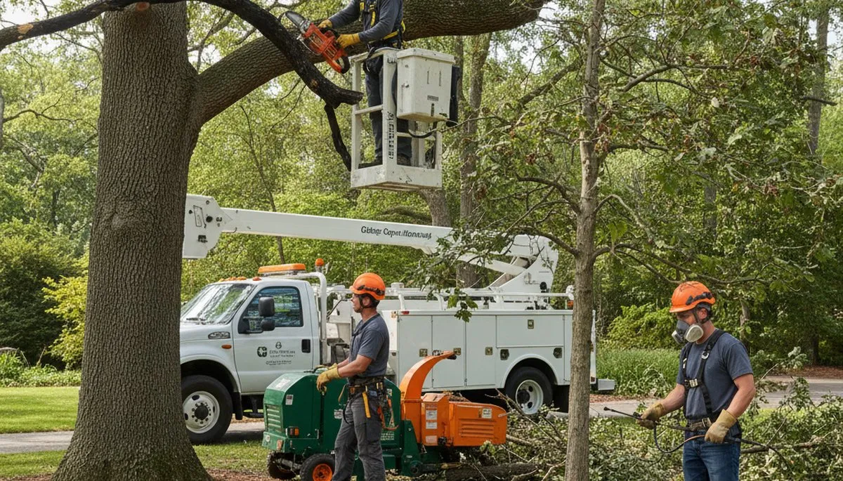 Oak Park, IL arborist treating diseased tree for fungal and pest damage