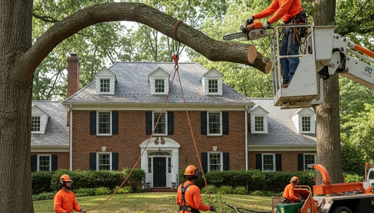 Tree service crew in Oak Park, IL providing professional tree care and removal services