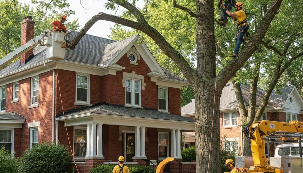 Tree service team in Oak Park, IL providing professional tree care and removal services