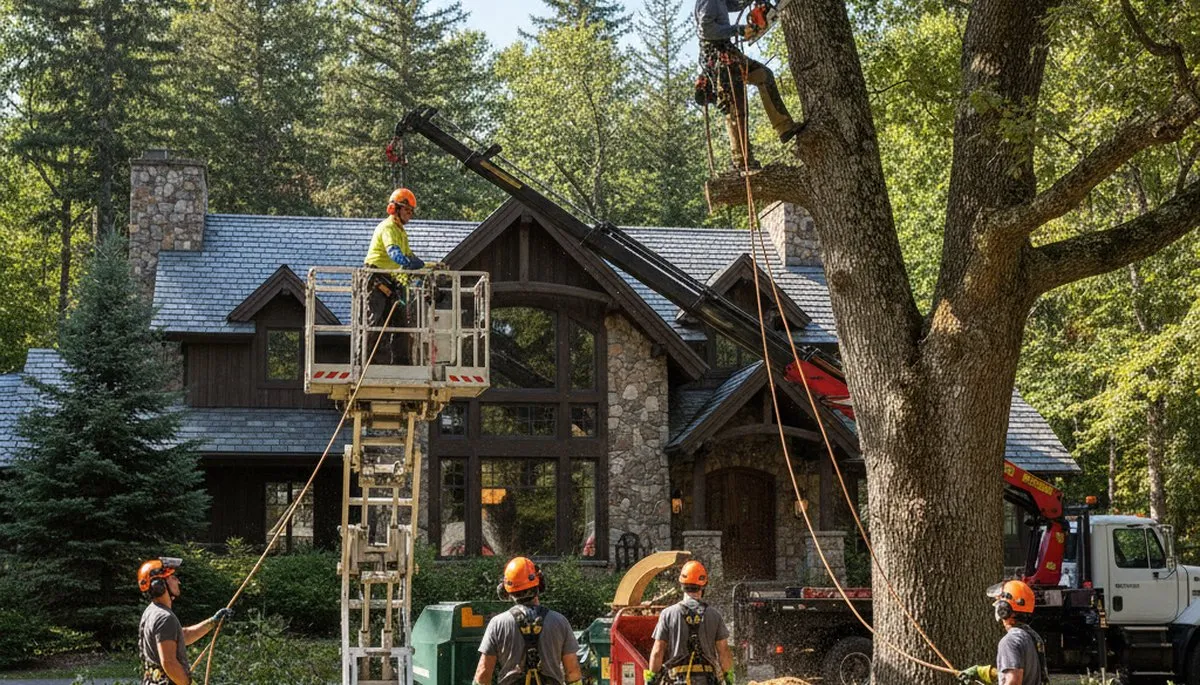 Tree service crew in Oak Park, IL providing professional tree care and removal services